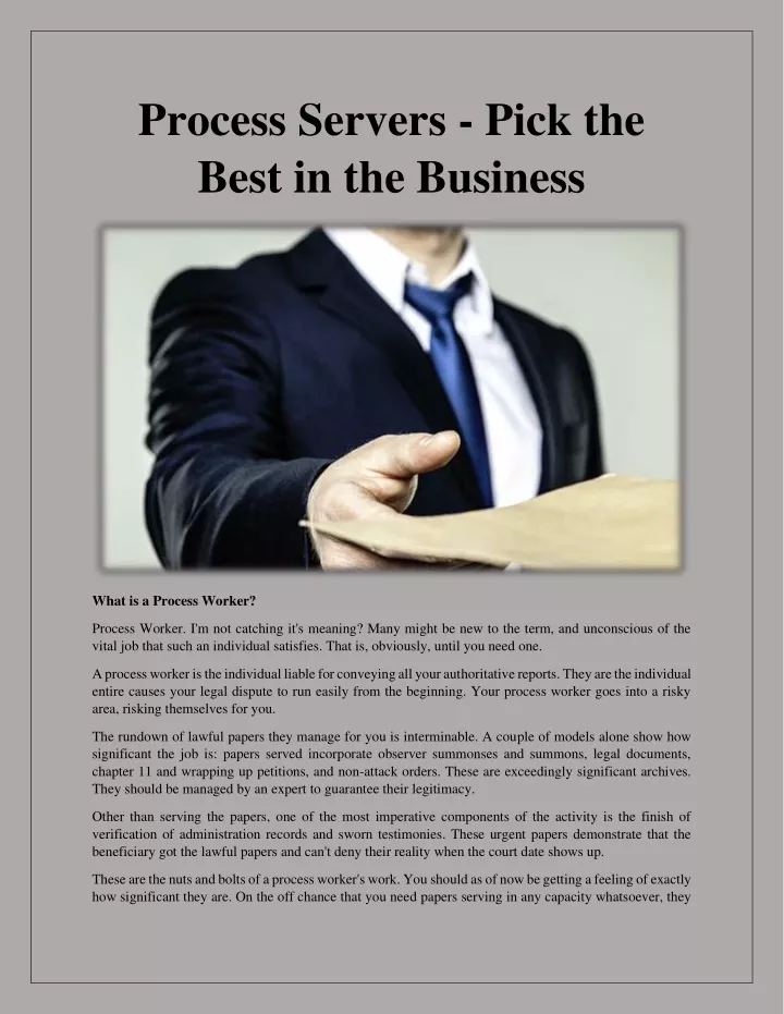process servers pick the best in the business