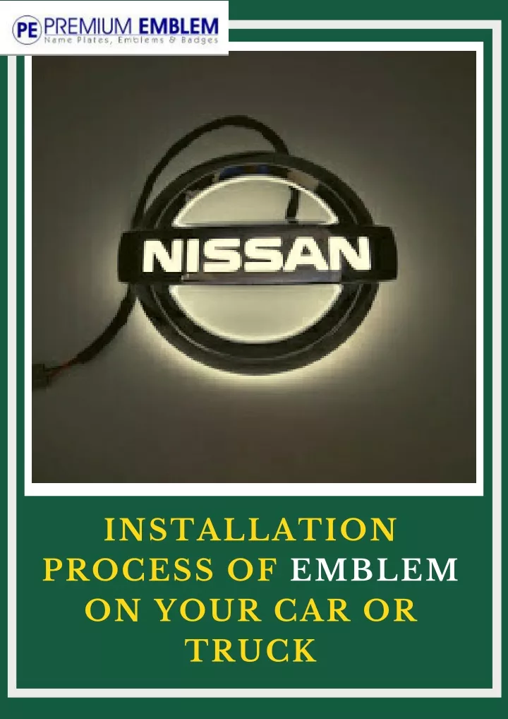 installation process of emblem on your