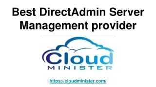 best directadmin server management provider