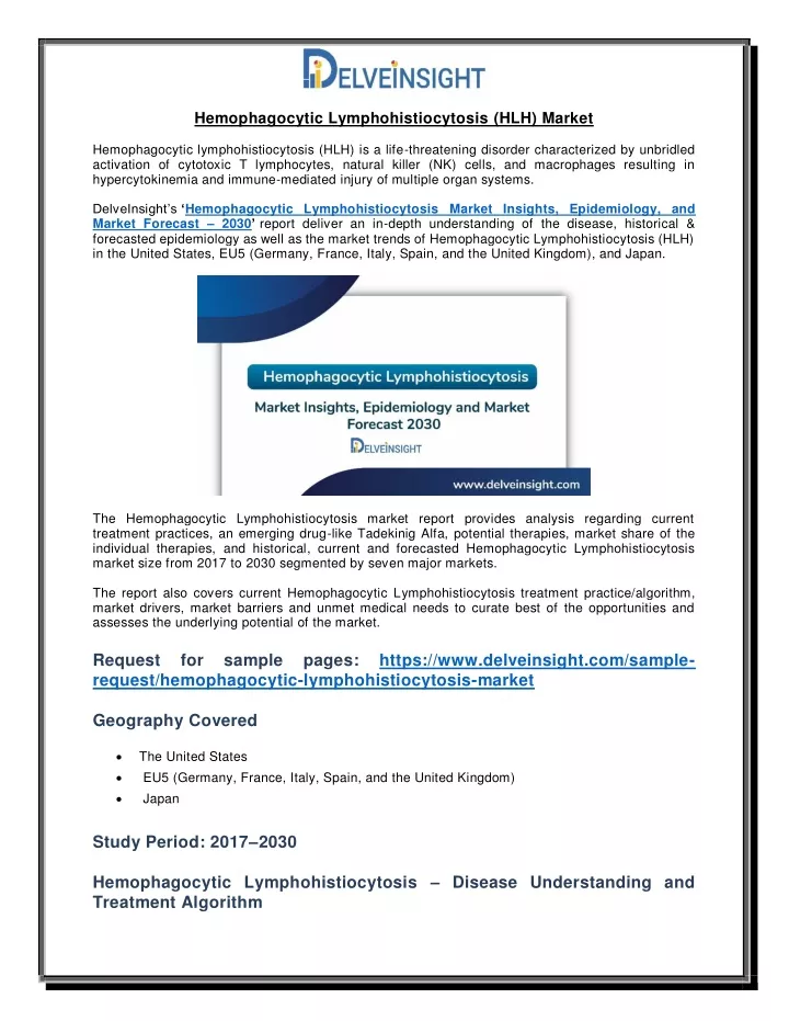 hemophagocytic lymphohistiocytosis hlh market