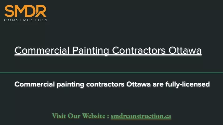 commercial painting contractors ottawa