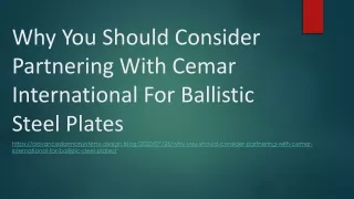 why you should consider partnering with cemar international for ballistic steel plates
