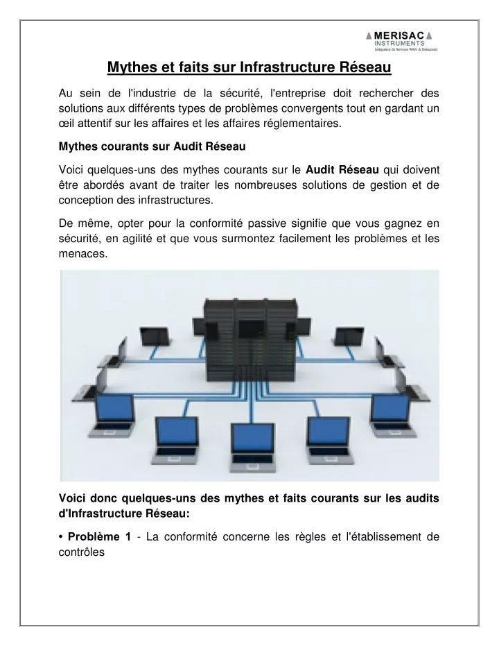 mythes et faits sur infrastructure r seau