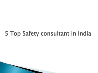 5 Top Safety consultant in India