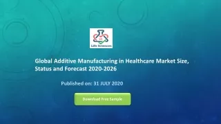 Global Additive Manufacturing in Healthcare Market Size, Status and Forecast 2020-2026