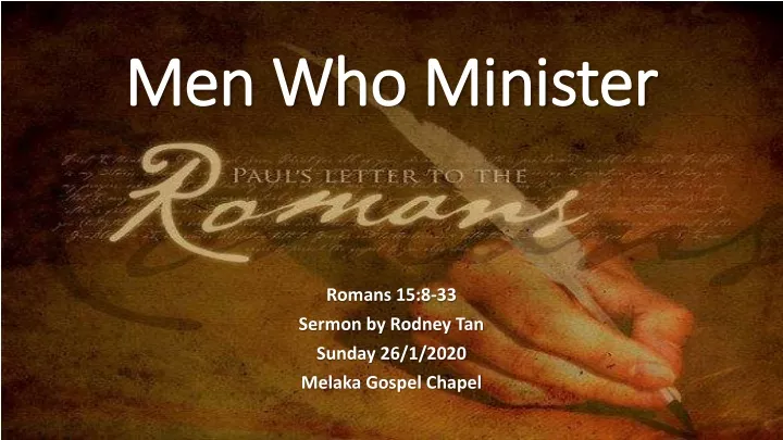 men who minister