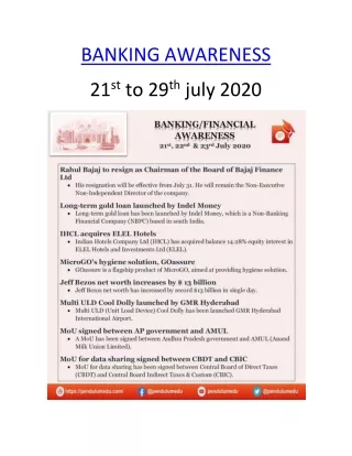 banking awareness