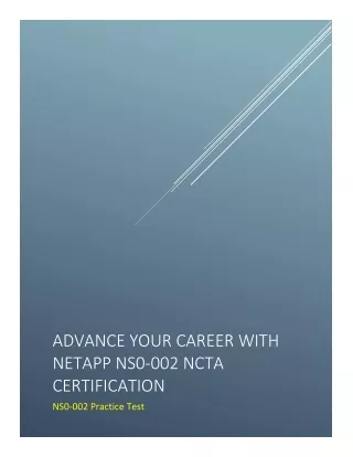 advance your career with netapp ns0 002 ncta