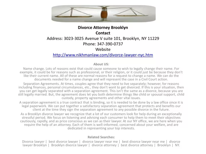 divorce attorney brooklyn contact address 3023