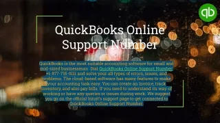 QuickBooks Online Support Number