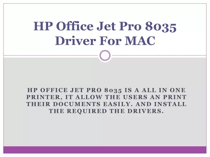 hp office jet pro 8035 driver for mac