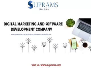 Digital Marketing and Software Development Company - Suprams Info Solutions