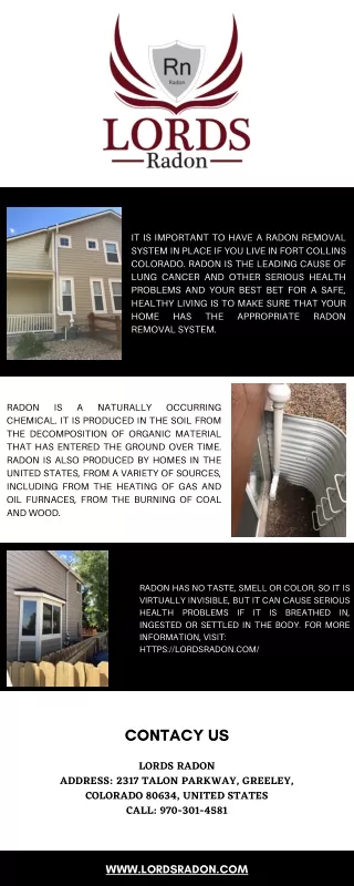 Radon removal system Brighton CO