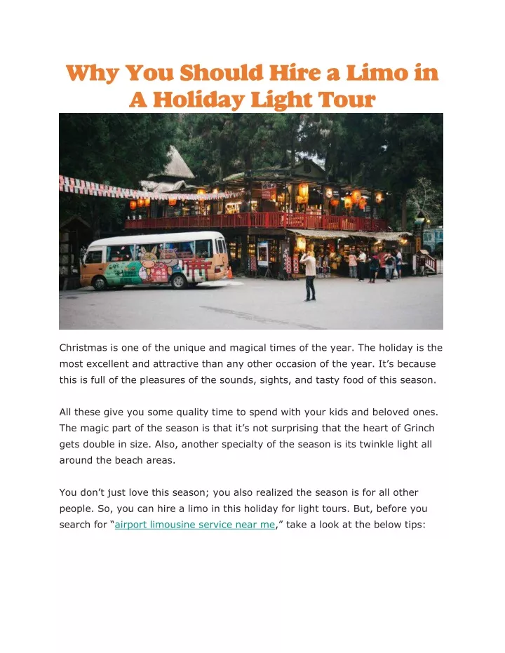 why you should hire a limo in a holiday light tour