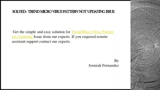 solved trend micro virus pattern not updating issue