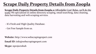 Scrape Daily Property Details from Zoopla