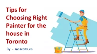 tips for choosing right painter for the house