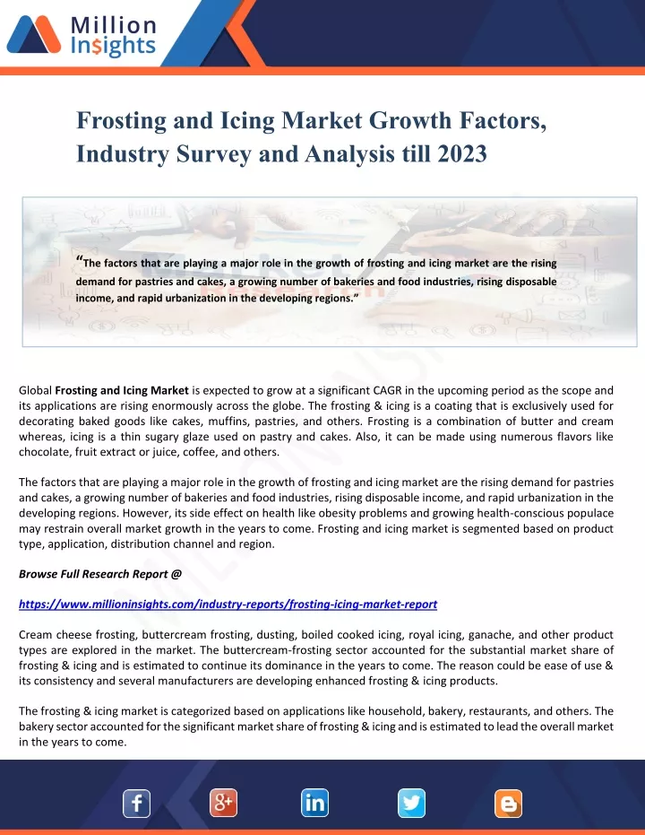 frosting and icing market growth factors industry