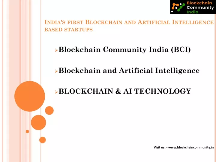 india s first blockchain and artificial intelligence based startups