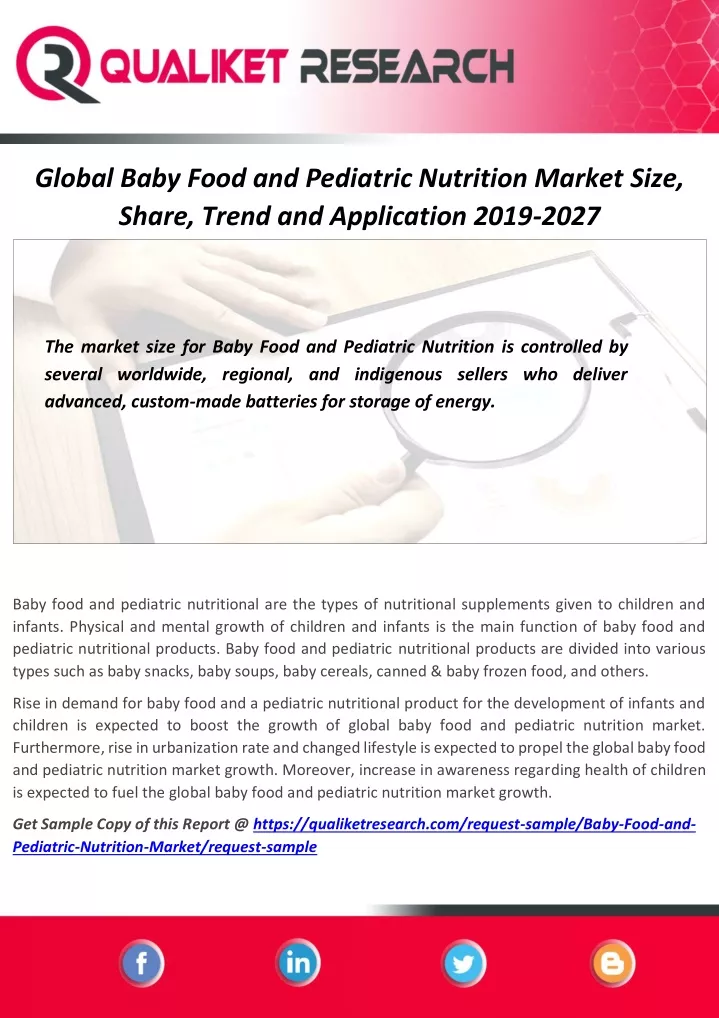 global baby food and pediatric nutrition market