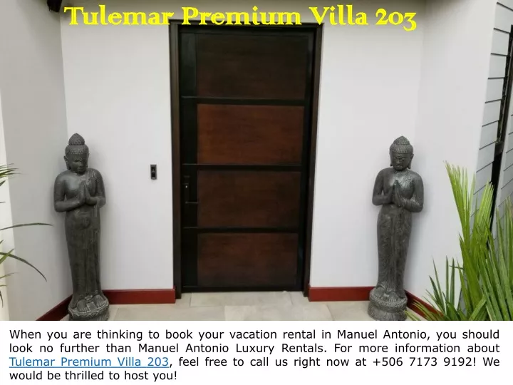 tulemar premium villa 203