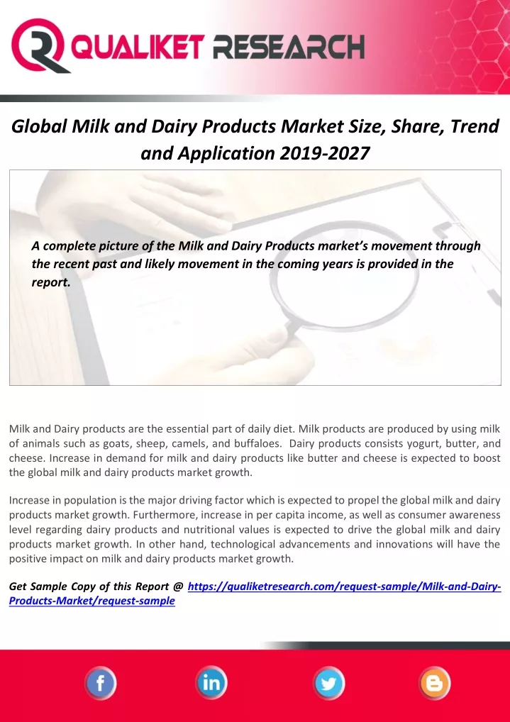 global milk and dairy products market size share