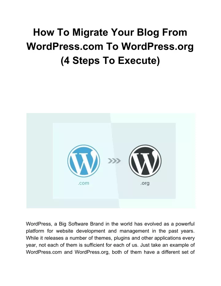 how to migrate your blog from wordpress