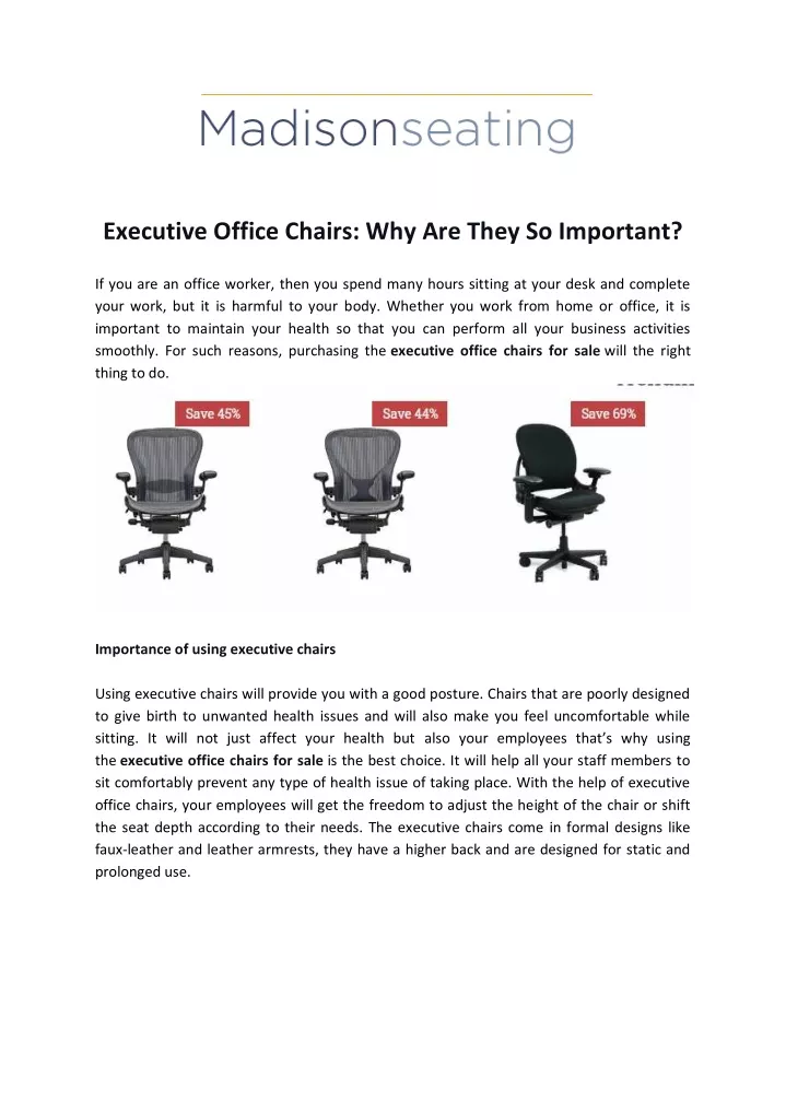 executive office chairs why are they so important