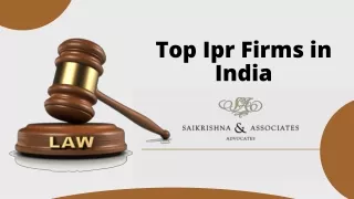 Top Ipr Firms in India | Best Law Firm | Saikrishna & Associates