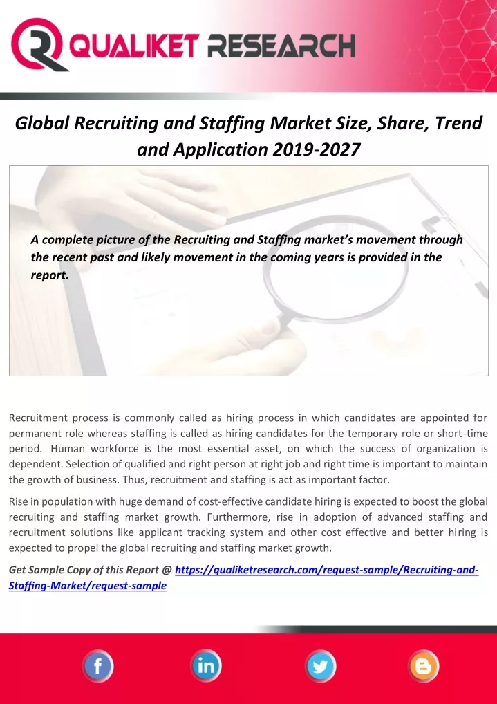 global recruiting and staffing market size share