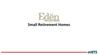Best Small Retirement Homes In India | Senior Citizen Homes Eden Seniors