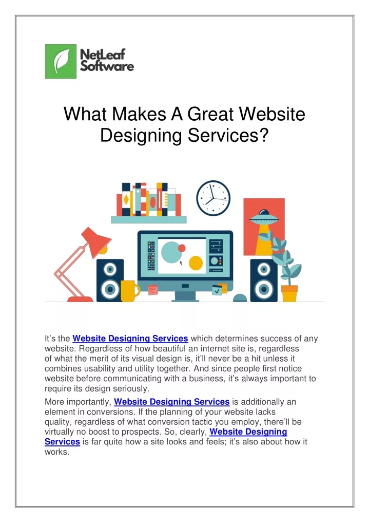 what makes a great website designing services