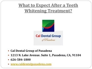 What to Expect After a Teeth Whitening Treatment? | Pasadena, CA