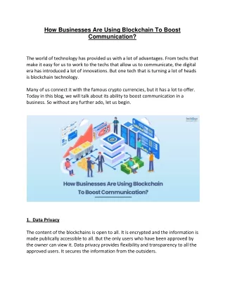 how businesses are using blockchain to boost