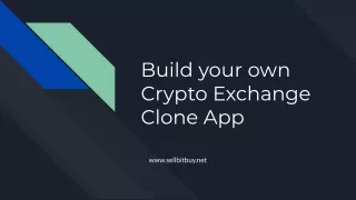 Build a Cryptocurrency Exchange Clone App
