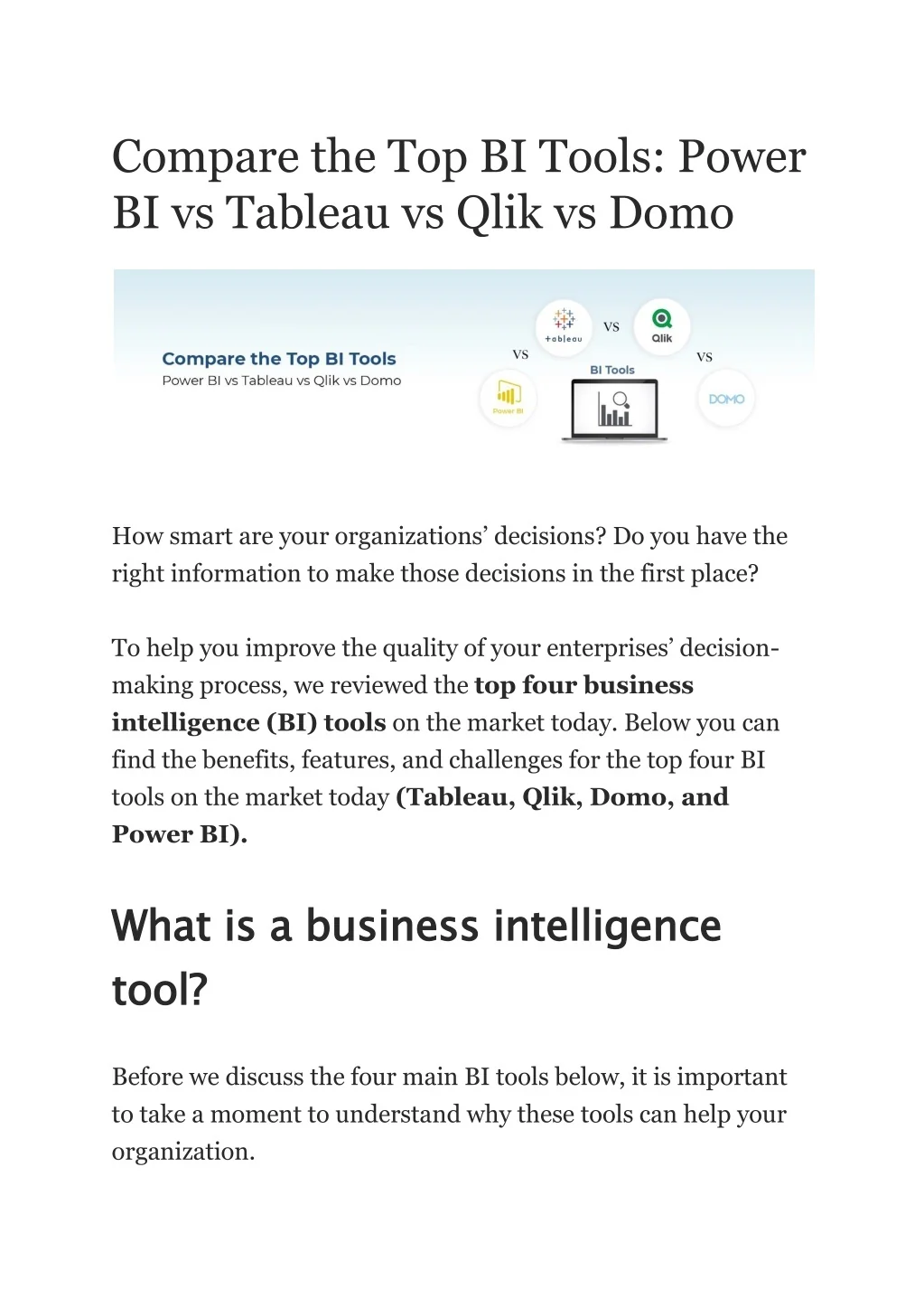 PPT - Power BI Vs Tableau Vs Qlik Vs Demo PowerPoint Presentation, free ...