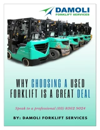 Top reasons to buy a used forklift instead of a new one