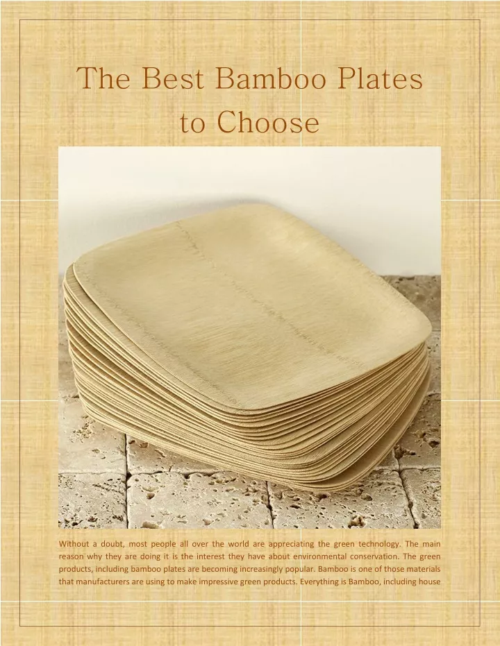 the best bamboo plates to choose
