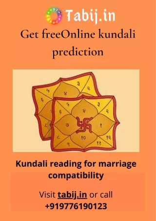Free kundli prediction: online kundali reading for marriage by date of birth call  919776190123 or visit tabij.in