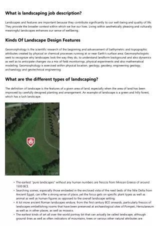 Exactly how to review a landscape strategy