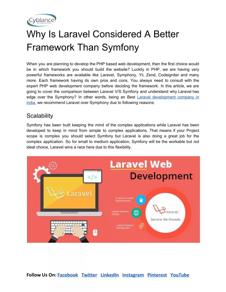why is laravel considered a better framework than