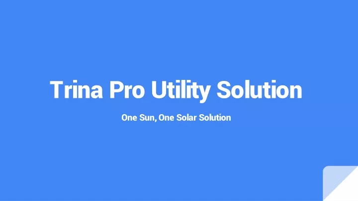 trina pro utility solution