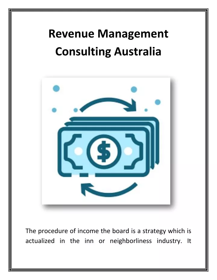 revenue management consulting australia