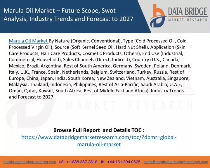 marula oil market future scope swot analysis