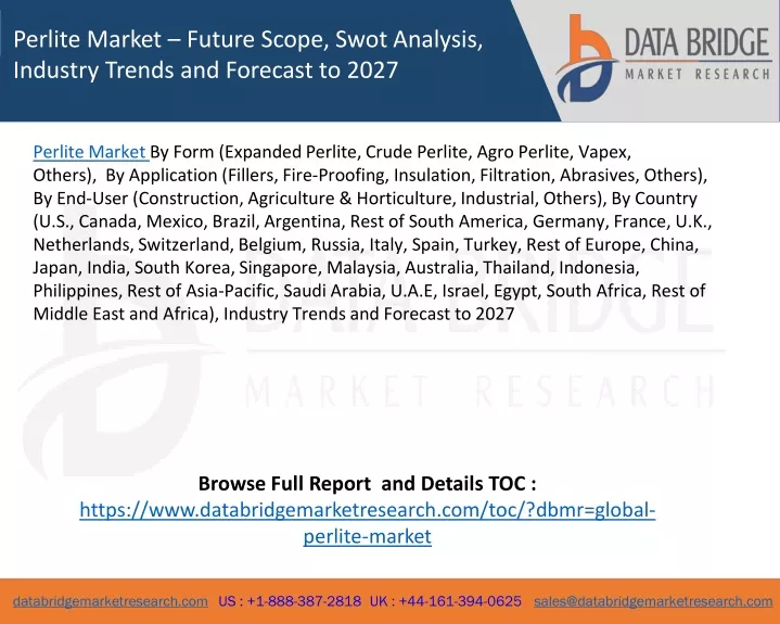 perlite market future scope swot analysis
