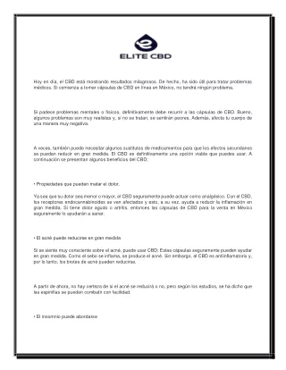 Cannabidiol Drops asequible | Elite CBD México