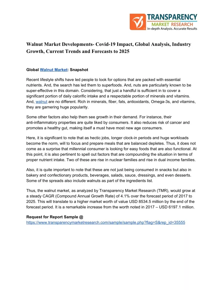 walnut market developments covid 19 impact global