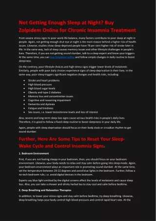 not getting enough sleep at night buy zolpidem
