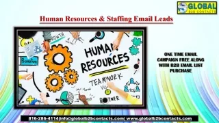 human resources staffing email leads