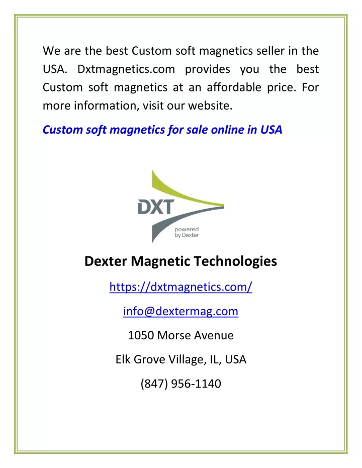 we are the best custom soft magnetics seller